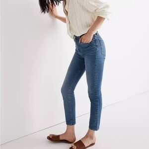 Madewell perfect vintage crop jeans sandford wash summer weight edition